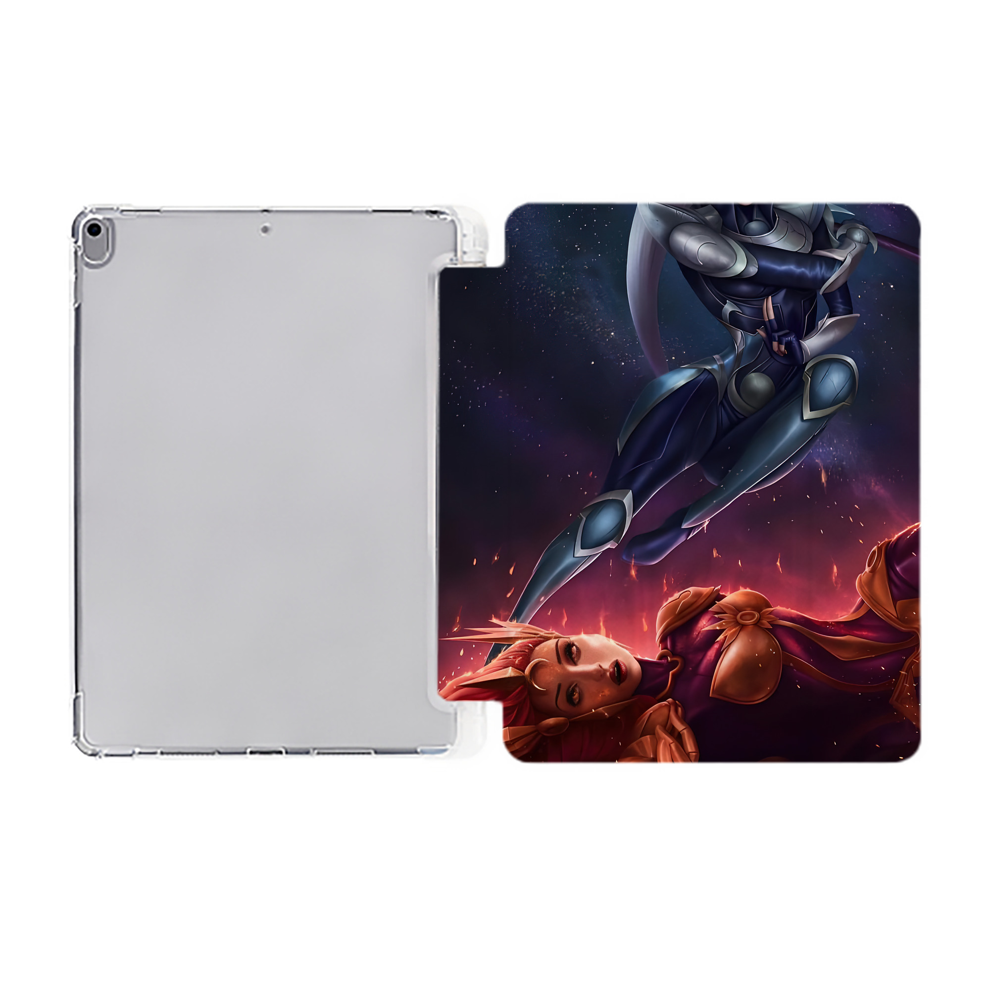 （画像用） リーグ・オブ・レジェンド League of Legends LOL IPad ケース ペン収納付き 三つ折りスタンド PUレザー×シリコン 対応機種9.5/10.5/10.9インチ